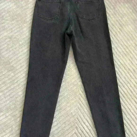 Princess Polly Zaiden Straight Leg High Waisted Jeans Washed Black Cotton size6 - Picture 9 of 11